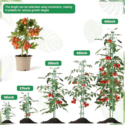 12 Inch Adjustable Plant Stakes, 16 Pcs Plant Supports Plant Sticks - size: 12In
