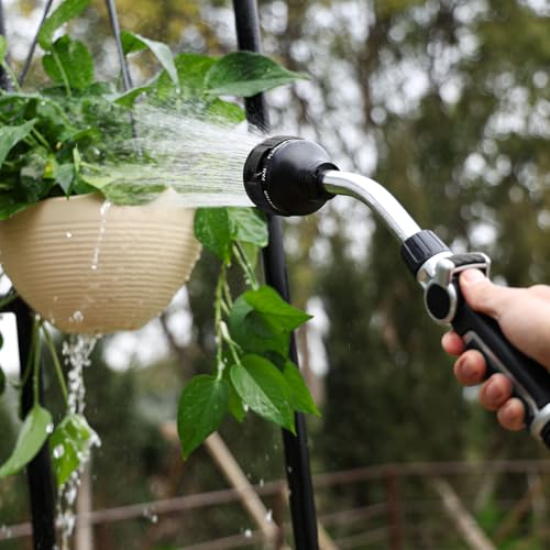 RESTMO 2-in-1 Watering Wand, Heavy Duty Metal Garden Hose Wand for Outdoor