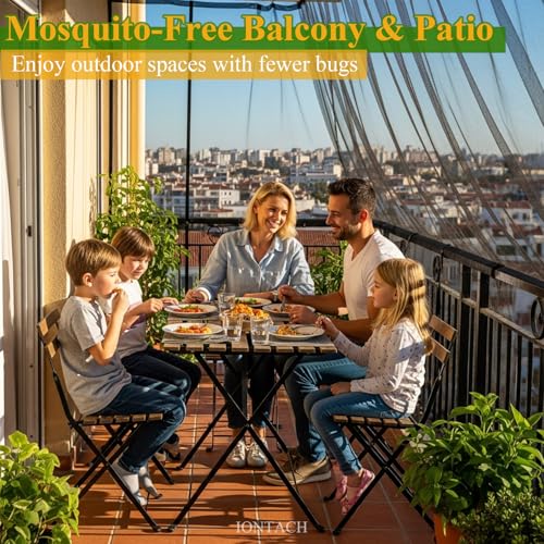 IONTACH 10 X 49 Ft Mosquito Netting for Garden Patio, Black - color: Black, size: 10 X 49ft
