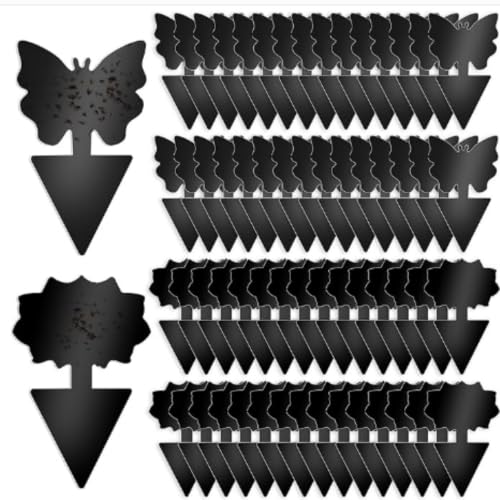 200 Sheets Fruit Fly Sticky Traps for Fruit Fly Gnat Trap for House Indoors Sticky Traps Catcher for Gnats Fungus Gnats Mosquito Catcher for Kitchen Outdoor Plants(Black) - color: Black, size: Classic Style