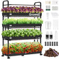 Growell 120 Pods Large Hydroponics Growing System Kit, Indoor Hreb Garden - color: Black, size: 36" - 4 Tier (120 Pods)