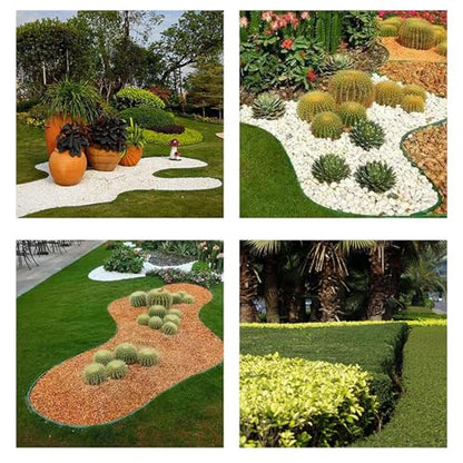 Garden Landscape Edging - 60 FT Black, 60 Spikes, 2 Inch Tall - size: 60ft edging