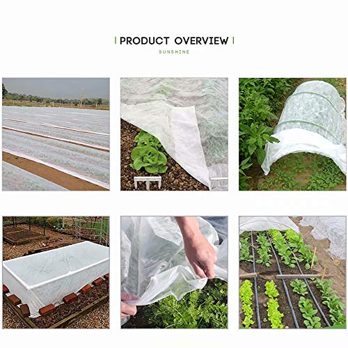 Agfabric Plant Covers Freeze Protection 5'x25' 0.55oz Frost Blankets for Plants Plant Frost Protection Covers Garden Winter Frost Pests Protection,White - color: White, size: 0.55oz-5'*25'