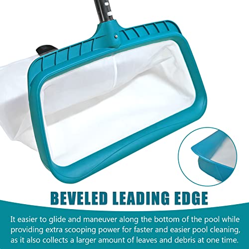 POOLWHALE Pool Skimmer Leaf Rake Net, Fine Mesh Deep Nylon Bag (Not Pole) - size: Pool Rake
