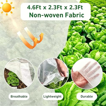 2PCS Garden Raised Bed Plant Shade Cloth,Non-Woven Sunshade Cover for 4×2FT
