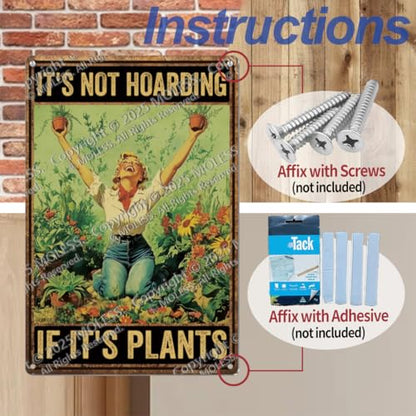 8x12″ Gardening Sign | Funny Garden Decor, Hoarding Plants, 2487 - style: Not Hoarding