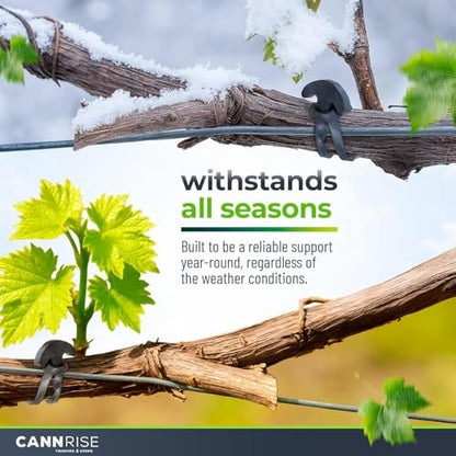 Anchor Bands for Trellising – 155-Pack 14 cm/5.5 in Rubber Vine Ties, UV-Protected Bands: Grapevines, Trees & Climbing Plants – Tool-Free Loop-and-Anchor Design for Install, Weatherproof - size: 155 pack / 5.5"
