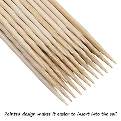 Bamboo Plant Stakes25Pack,HAINANSTRY 18Inch Plant Supports With25Green Ties - color: Burlywood, size: 18 Inch 25Pack