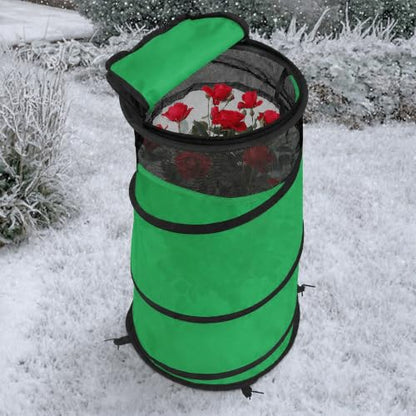 Pop Up Rose Cones for Winter Protection, Rose Collars Protective Cover - color: Green-1Pcs