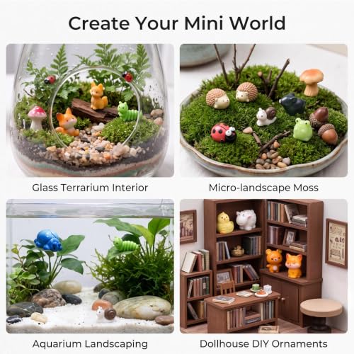 Zerobe Miniature Resin Animal Sets: Tiny Collectible Figurine Bulk Pack (senlin) - color: Senlin
