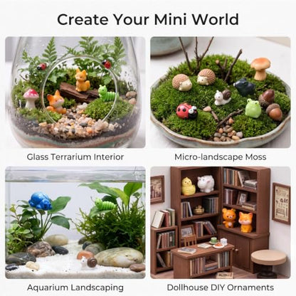 Zerobe Miniature Resin Animal Sets: Tiny Collectible Figurine Bulk Pack (senlin) - color: Senlin