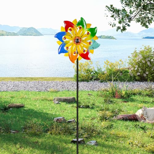 Stargarden Wind Spinner, Colorful Metal Wind Sculptures & Spinners - color: Colorful-13*63