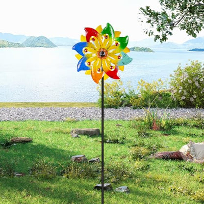 Stargarden Wind Spinner, Colorful Metal Wind Sculptures & Spinners - color: Colorful-13*63