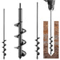 Garden Auger Drill Bit Set, 3 Pack, Fits 3/8" Hex Drill - size: 3pcs
