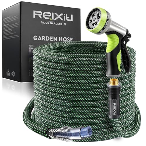 Relxitl Garden Hose, Flexible Water Hose, Ultra Lightweight Non-Expanding hose with 10 Function Sprayer, Leak proof, Pressure Resistant for Yard, Outdoor (Green, 75FT) - color: Green, size: 75FT