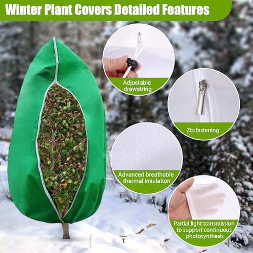 Ideal Swan 4 Pack Plant Covers Freeze Protection for Winter Plant Cover
