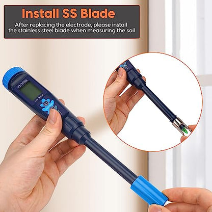 YINMIK Soil pH Tester Probe for YK-S01E, Blue Electrode Replacement - style: For YK-S01E