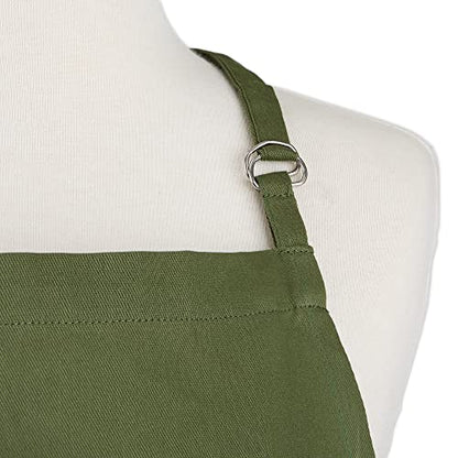 DII Everyday Basic Kitchen Collection - color: Sage, size: Plus Size Chef Apron