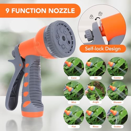 Retractable Garden Hose Reel, 72ft Slow Rewind Wall Mount - size: 72FT