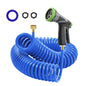 Coil Hose,3/8" EVA Coil Garden Hose 25 FT,Curly Water Hose - color: Blue, size: 25FT