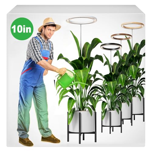 10" Grow Lights for Large Indoor Plants, Full Spectrum Large Plant Lights - color: White