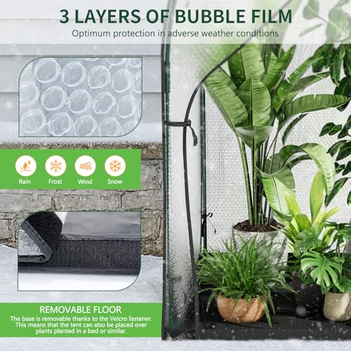 DoCred Greenhouse for Outdoors, 59x59x75 Inch Mini Greenhouses Tent - size: 59x59x75 Inch