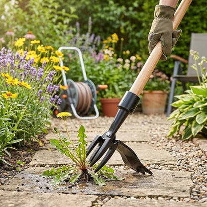 Weed Puller Head, Alloy Stand Up Weed Puller Portable Aluminum Alloy Weed Picker 4 Claw Non Slip Weeding Head Tool