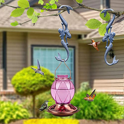 Sungmor Cast Iron Plant Hangers, 2PC Mermaid & 11 Inch Length, Large S Hooks for Hanging Plants, Ceiling Extender Hooks for Hanging Flower Basket, Planter, Macrame Plant Holder, Lantern, Windchime - color: Mermaid Hooks- 2pcs