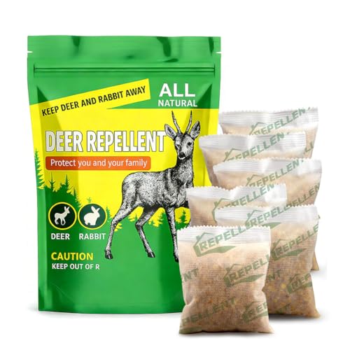 LAQDECDV Deer Repellent Outdoor, Rabbits Repellent, Deer and Rabbit Repellents for Plant, Deer Repellant for Garden, Deers Deterrent for Yard, Keep Deers Away from Flowers (1.2 Ounce (Pack of 6)) - size: 1.2 Ounce (Pack of 6)