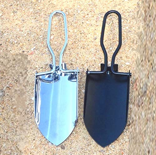 Toasis Garden Trowel Mini Outdoor Foldable Hand Shovel (Silver & Black-2pcs) - color: Silver & Black-2pcs