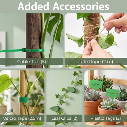 30 Inches Bendable 2 Pack Moss Pole Monstera Plant Support Stakes - Moss Poles for Climbing Plants, Plant Stakes for Indoor Plants - Coco Coir Pole Moss Stick for Monstera, Pothos. - size: 2 x 30 In (Bendable)