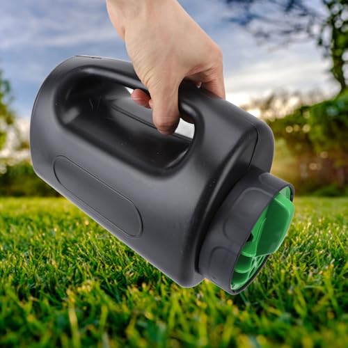 Handheld Fertilizer Spreader, 2L Capacity Hand Feed Shaker Spreader, Reusable ABS PP Lawn Seed Spreader for Gardening Agriculture Lawn, 5.5x9.6x3.9in