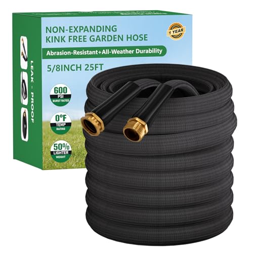 Garden Hose 25FT, Non-Expanding Water Hose Ultra Lightweight - size: 25FT