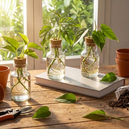 12 Pack Glass Plant Propagation Stations, Cylindrical - style: Cylindrical