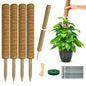 Moss Pole Monstera Plant Support: 4 Pack 16 inch Stackable Coco Coir - size: 4-pack