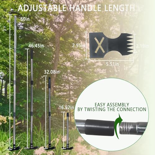60" Weed Puller Tool with Long Handle