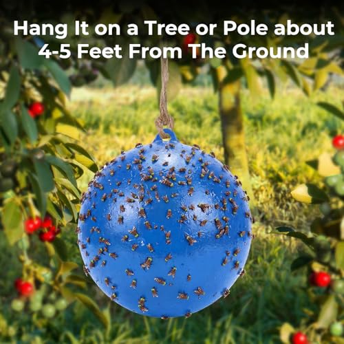 4 Pcs Large Fly Trap Balls Hanging Fly Catcher,Deerfly Insect Bug - style: Deerfly Insect Bug