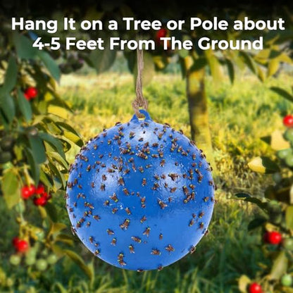 4 Pcs Large Fly Trap Balls Hanging Fly Catcher,Deerfly Insect Bug - style: Deerfly Insect Bug