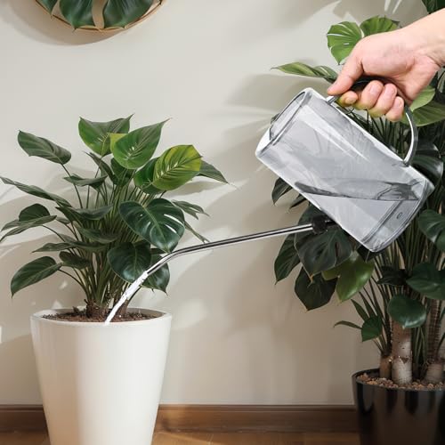 Plastic Watering Can - with Long Spout - 1/4 Gallon - 34 Oz - White - color: White
