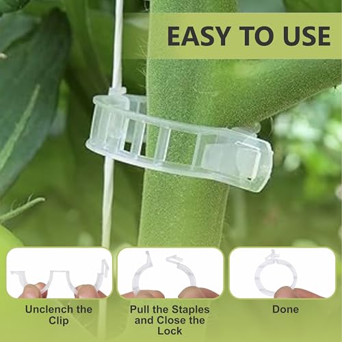 75 Pcs Bendable Moss Pole Monstera Plant Support Clips - Moss Poles for Climbing Plants, Plant Stakes for Indoor Plants - Coco Coir Pole Moss Stick for Monstera, Pothos. - size: 75 x Plant Clips