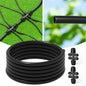 MIXC 25FT 1/2" Irrigation Tubing, 0.7" OD x 0.5" ID Hose with 2 Connectors - size: 25FT 1/2'' Main Tube