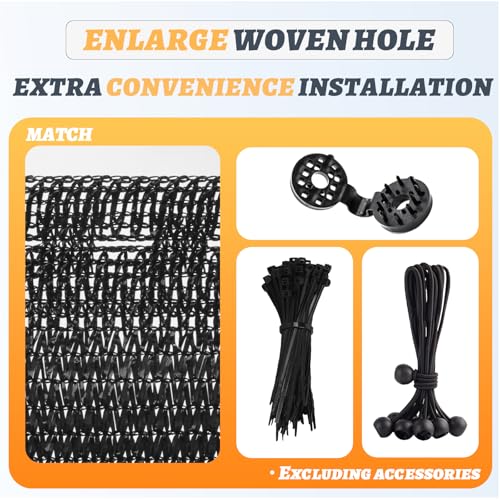 Cool Area Sun Shade Cloth Shade Net for Garden, 70% 6.5x10ft, Black - color: 70% Shade-Black, size: 6.5FTx10FT