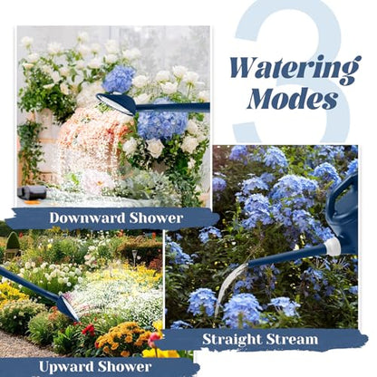 1 Gallon Watering Can, Outdoor Watering Can, Long Spout Water Can - color: Dark Blue, size: 1 Gallon