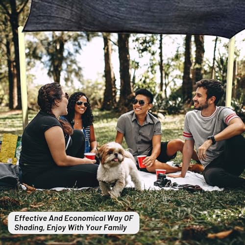 Cool Area Sun Shade Cloth with Grommets for Garden, 55% 6.5x10ft, Black - color: 55% Shade-Black, size: 6.5FTx10FT