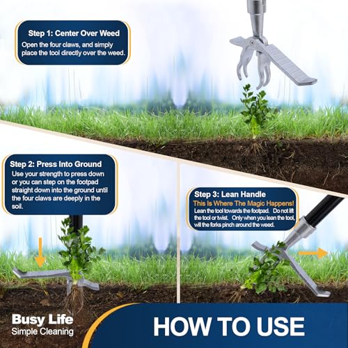 Yocada Weed Puller Tool Stand Up Weed Remover Tool 62.59"