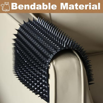 Black 10PCS Cat Scat Mat, Cat Deterrent Indoor Spikes to Keep Cats Off - color: Black