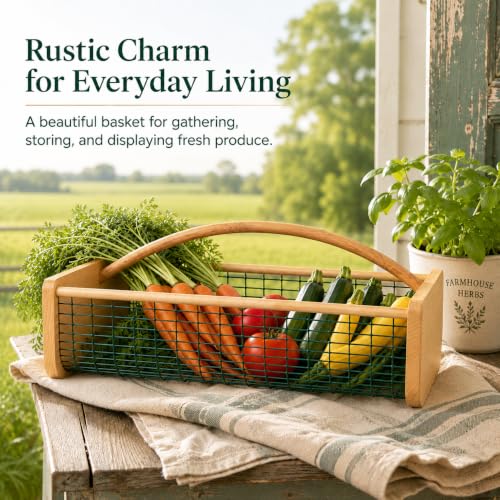 Large Garden Harvest Basket for Vegetables - size: Large