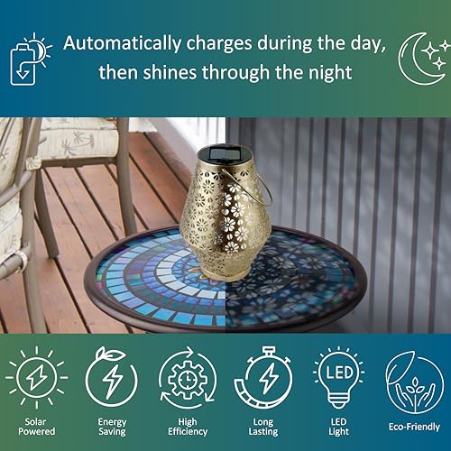 MCSLNT1 Solar Outdoor Hanging Lantern Light - style: Hanging Lantern