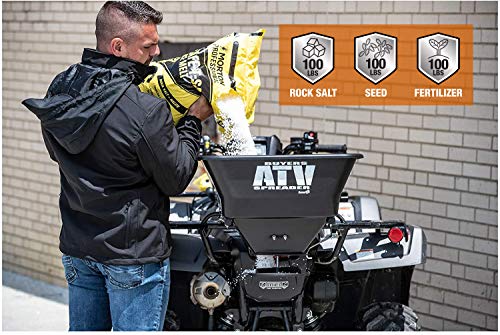 Buyers Products ATVS100 100 lb ATV Rear Rack Mount Broadcast Spreader