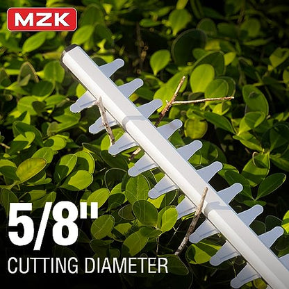 MZK 20V 22-Inch Cordless Hedge Trimmer with 2 x 4Ah Batteries - size: 22 inch